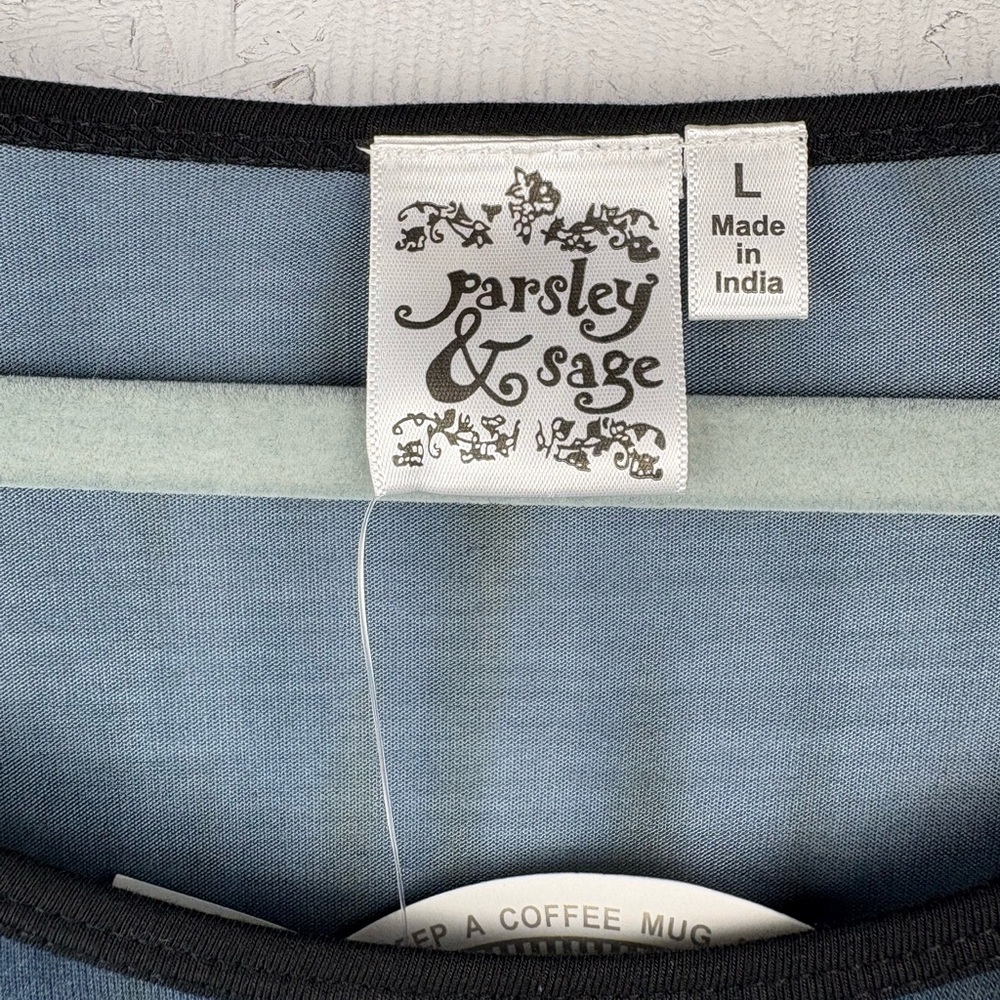 NWT Parsley & Sage Multicolor Long Sleeve Tunic Top Boho Hippie - Picture 4 of 11